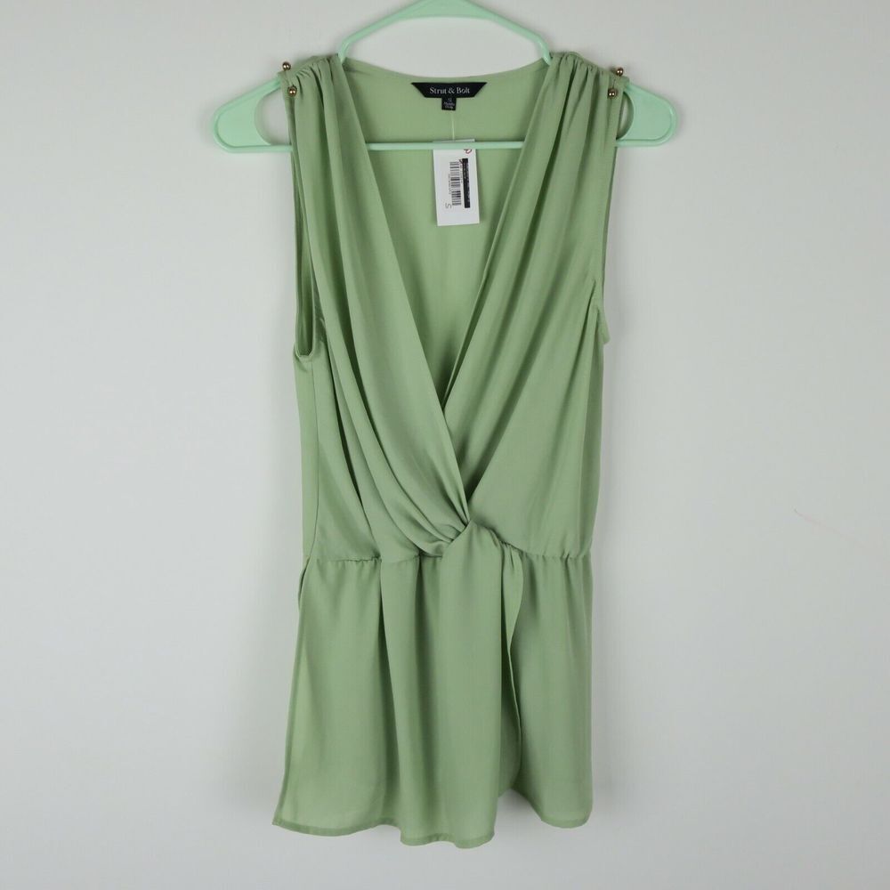 Fab'rik Strut & Bolt Women's Top Size Small Green NWT